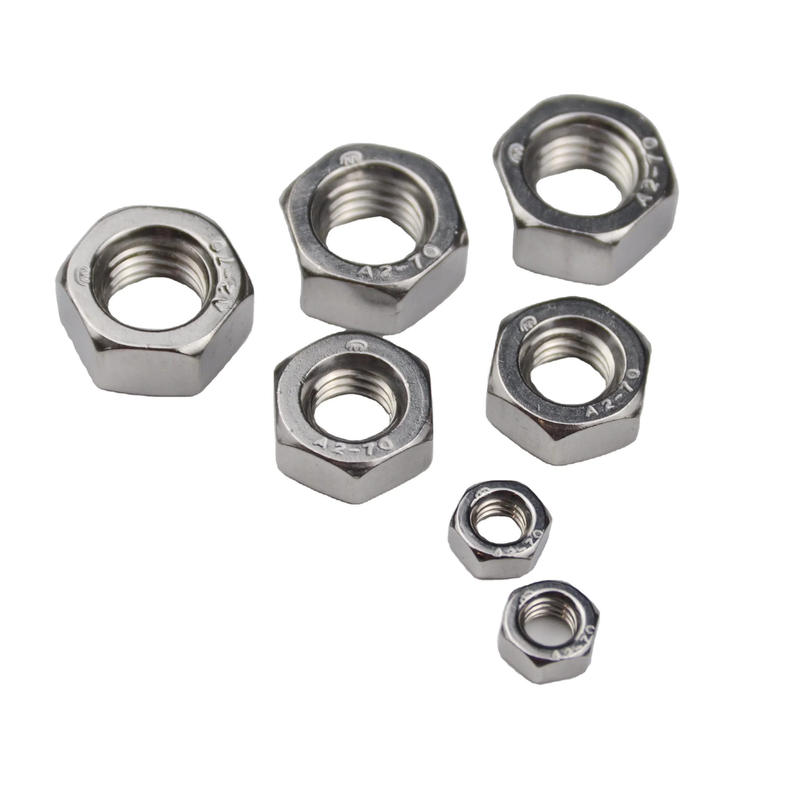 Hex nut DIN 934 High Corrosion Resistance a2-70 304, a4-80 316 Stainless Steel  Nut