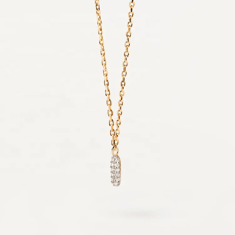 FirstMadam Fine Jewelry Smile Design 18K Gold Necklace Lab Diamond Pendant Necklace for Women