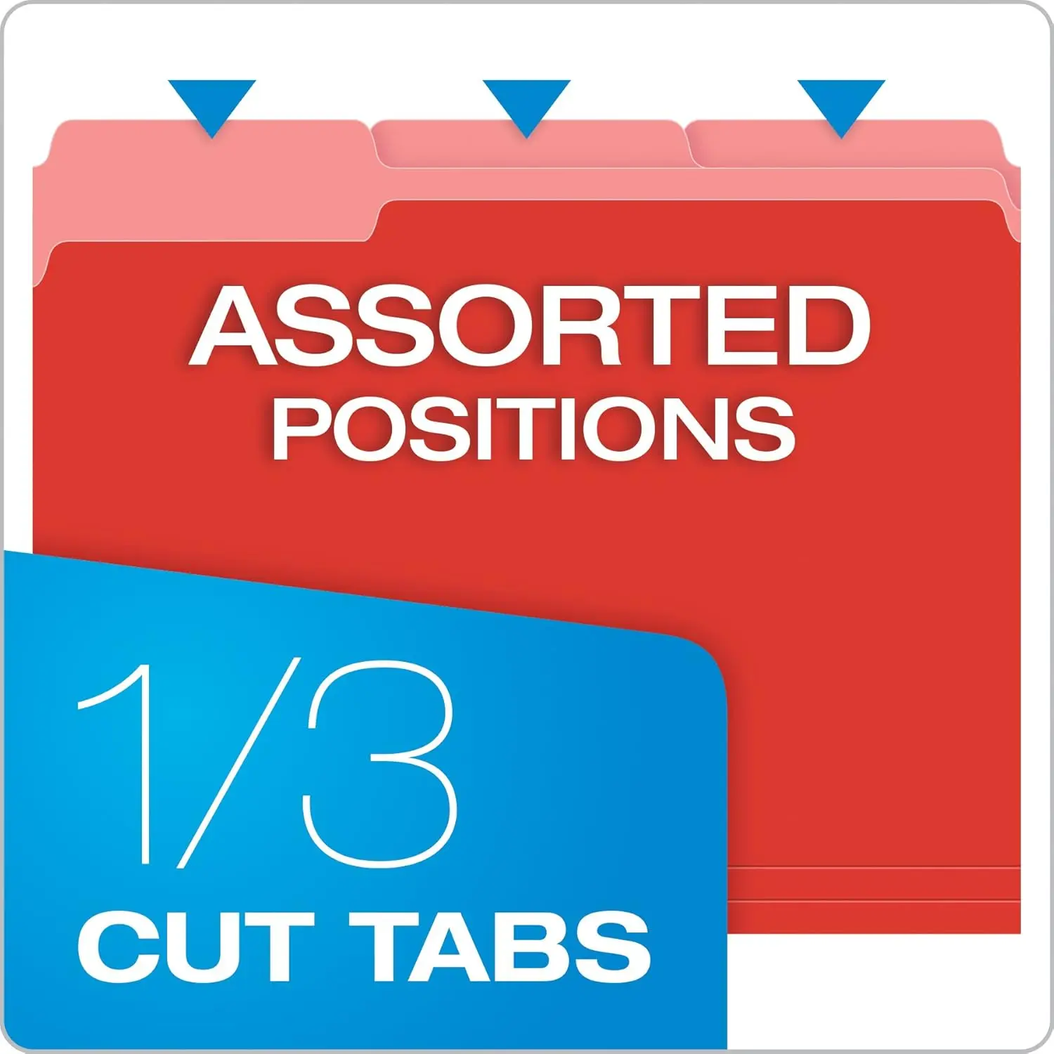 Executive File Folder Cardboard File Folders with Reinforced Tabs Assorted Colors Folders for Documents