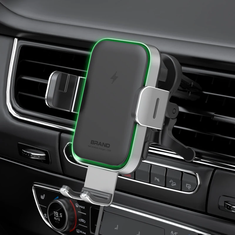 Amazon Bestseller 2022 Dashboard Windshield Windscreen Car Air Vent Phone Holder with Wireless Charger