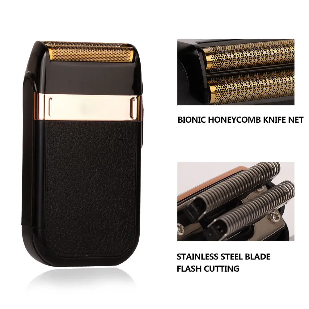 KEMEI KM-2024 Electric Foil Shaver Beard Trimmer Metal Rechargeable Foil Shaver Barber Machine Trimmer Razor