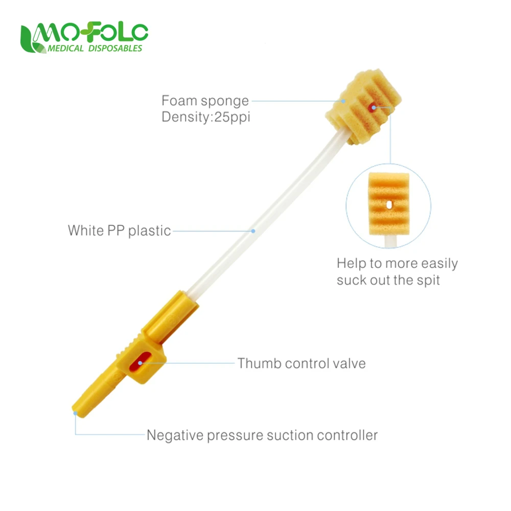 New design medical cleaning sponge oral care swabs foam tip swab stick