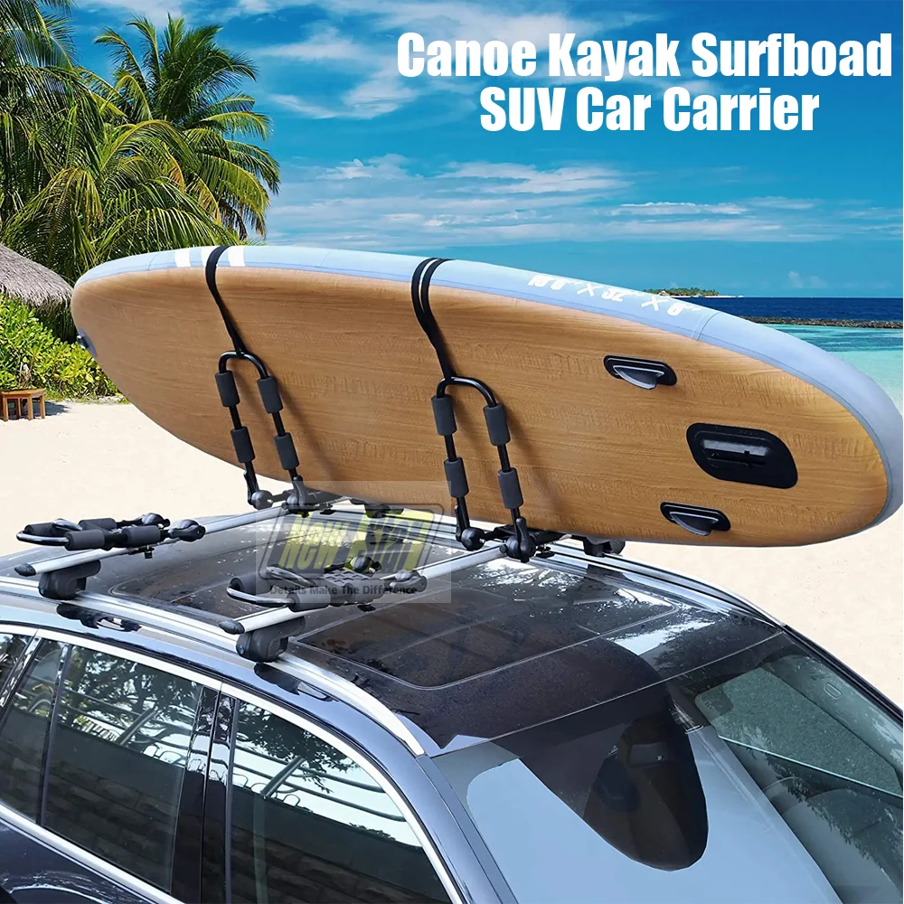 Detachable Steel Universal Folding Roof Carrier Stand-up Paddle Canoe Surfboard Ski Board Kayak Rack