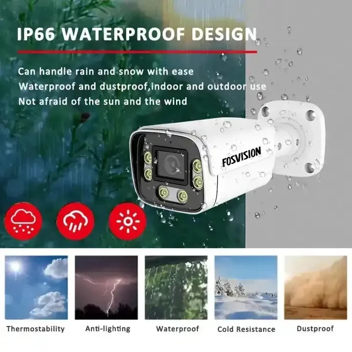 High quantity cctv camera Full Color Night Vision camera view outdoor CCTV poe outdoor H265 4K/8MP bullet poe ip security camera