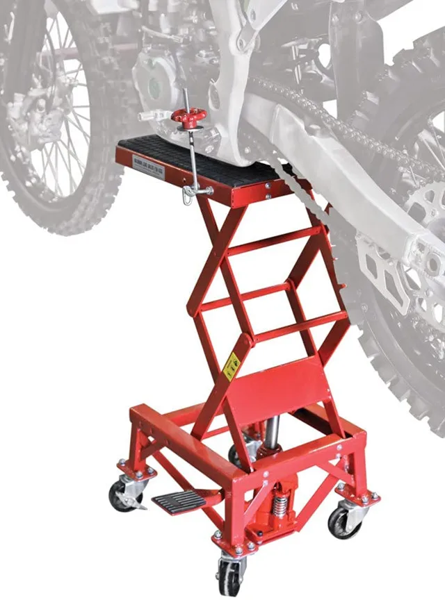 Motorcycle Stand Lift  Wide Deck Motorcycle Center Scissor Lift Jack Hoist Stand Bikes