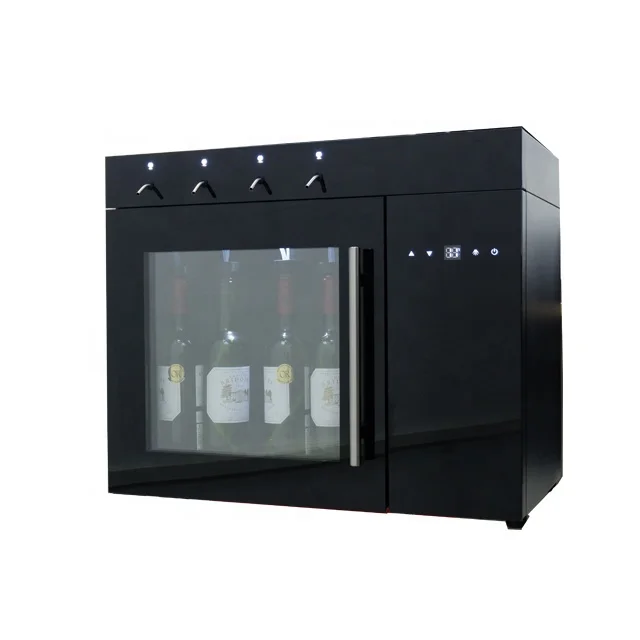 Compressor freestanding wine dispenser 4 bottle wine cooler