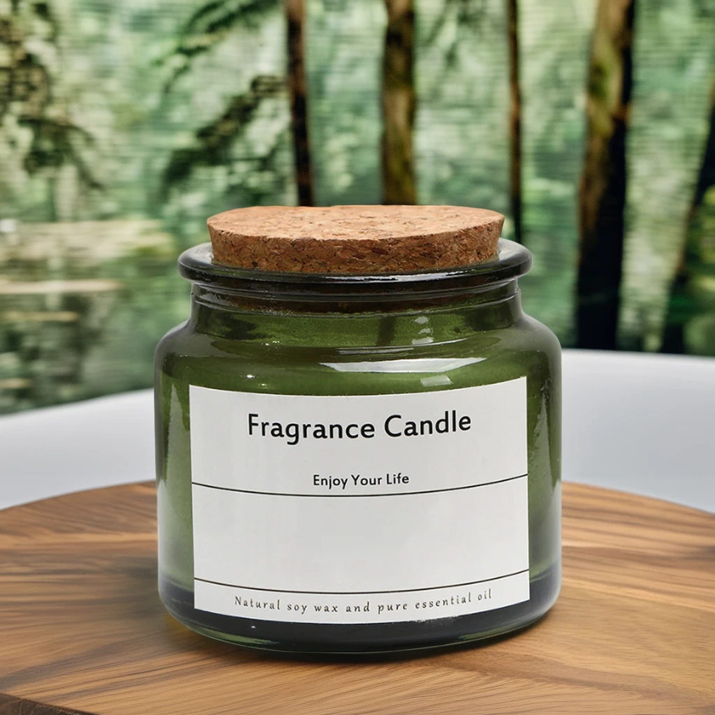 Customized Romantic Gift Smokeless Soy Scented Pillar Candle Essential Oil Wooden Plug Aroma Candle With Box