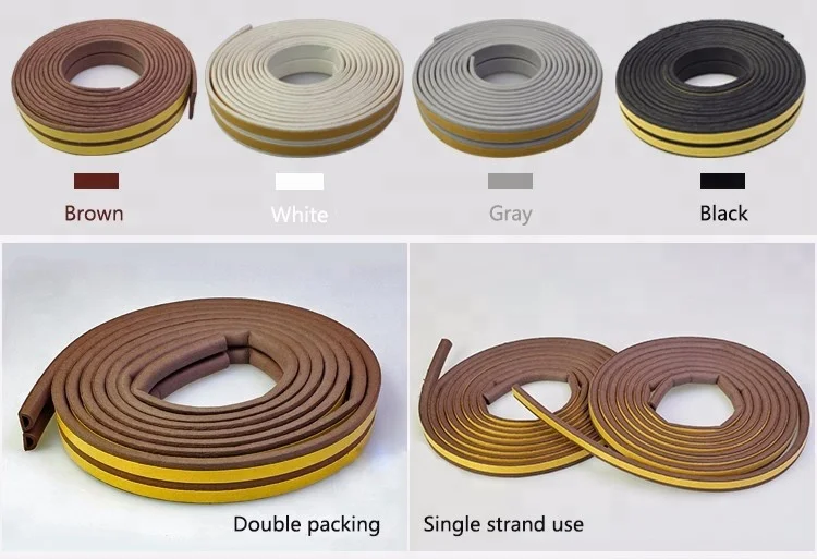 Wholesale Factory Price Adhesive D type weather strip epdm foam rubber weather strip seal strips