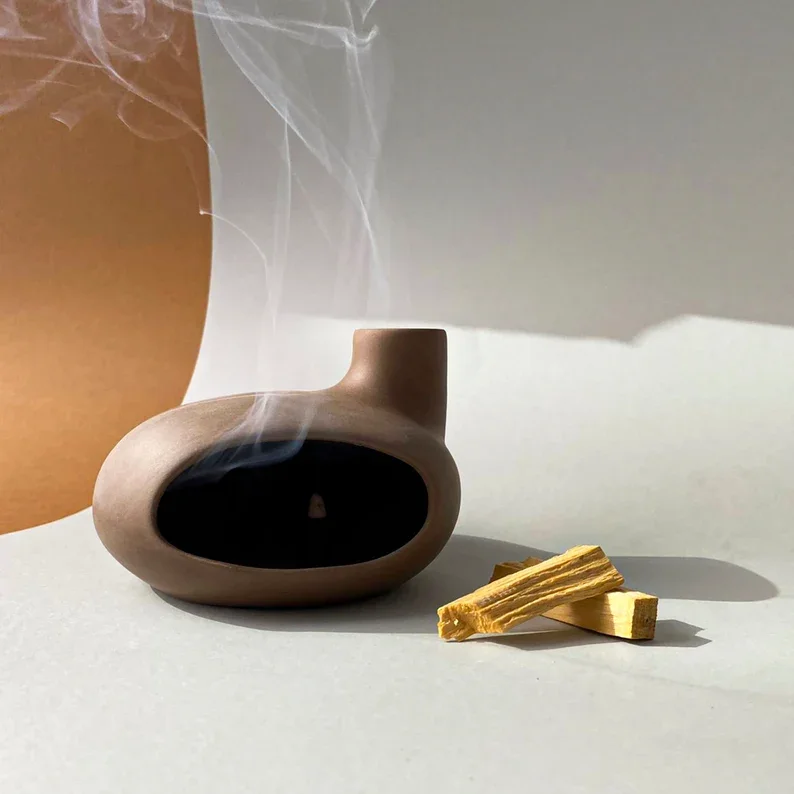 UOBOBO Ceramic palo santo holder Burner  palo santo holder Holder Cone  incense  Modern