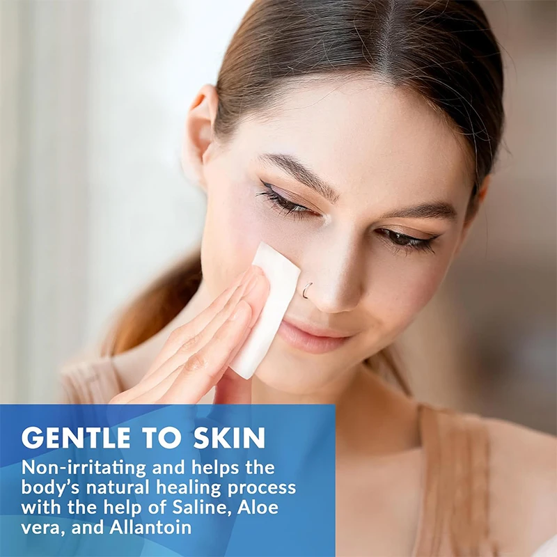 Private Label Latex Free Saline Solution Keloid Bump Piercing Aftercare Wet Wipes