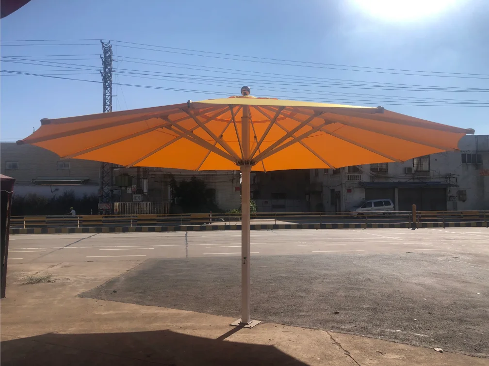 OEM new product 4m 5m 6m Garden Large Size Patio Umbrella Big Parasol Umbrella With LED Light