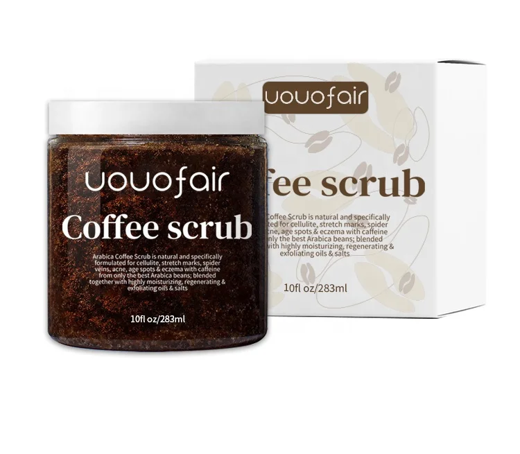 private label deep cleansing face scrub skin whitening exfoliating organic coffee body scrub
