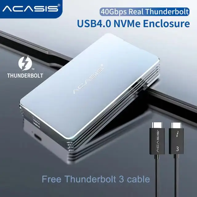 ACASIS USB4.0 M.2 NVME SSD Enclosure 40Gbps M2 NVMe Case Compatible USB 4.0 Type C For Laptop &