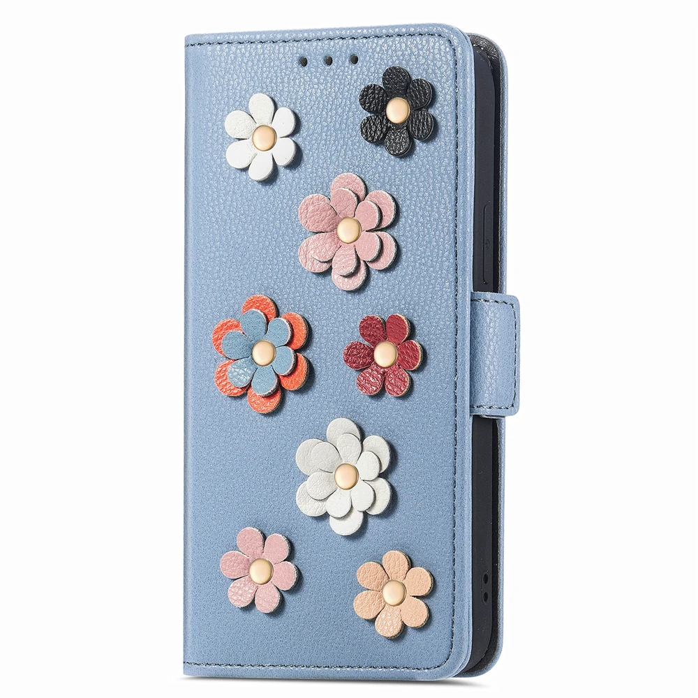 3D Flower Wallet case for iPhone 12 Mini, For iPhone 12 Promax Credit card case pouch bag