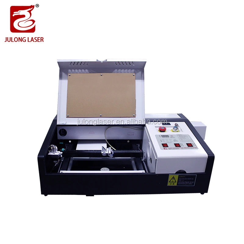 2024 Julong hot sale CO2 desktop mini 4040 laser engraving and cutting machine with rotary for wood leather paper acrylic felt