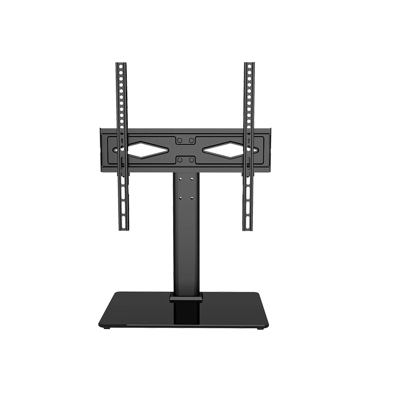 
Universal Table Top TV Stand with Height Adjustable Glass TV Mount for 32-55