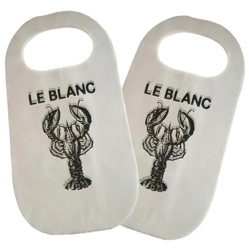 Wholesale Lobster Non Woven Restaurant Bib Apron Custom Disposable Bib Restaurant Adult Bibs With Logo