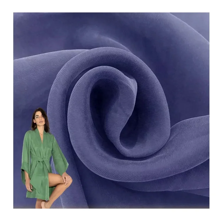 Sustainable 125 GSM Plain Dyed Sueded Cupro and Viscose Blend Soft Twill Fabric in Denim Suitable For Draped Clothing