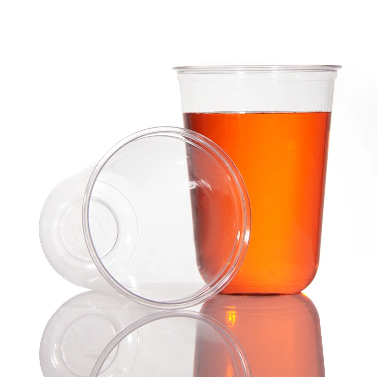Food Grade 8Oz 12Oz 16Oz 20Oz 24Oz Clear Pp Plastic Milktea Coffee Cup With Lid