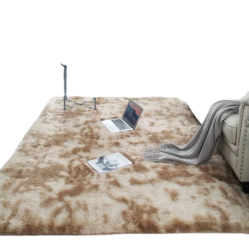 Shaggy Tie-dye Carpet  Plush Floor Fluffy Printed Mats For KIDS Faux Fur Area Rug Living Room Mats