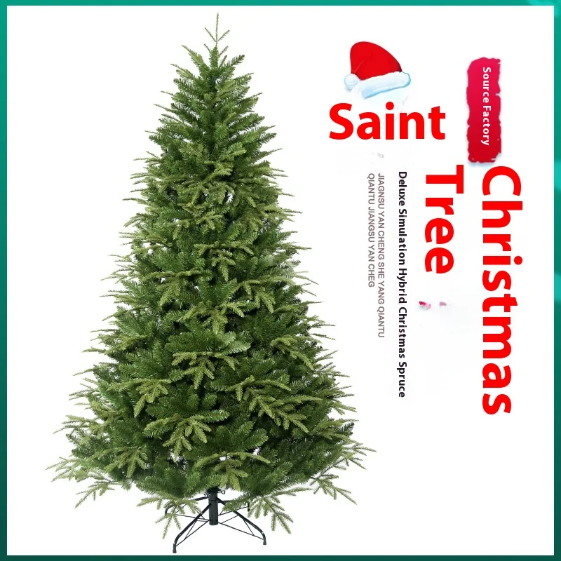 A87 Luxury 120cm-240cm Encrypted Flame Retardant Artificial Christmas Tree Decorations Mixed PVC & PE Eco-Friendly