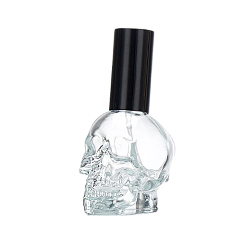 Factory Custom Special Shape Glass Perfume Bottle 50ml Skull Shape Perfume Bottles