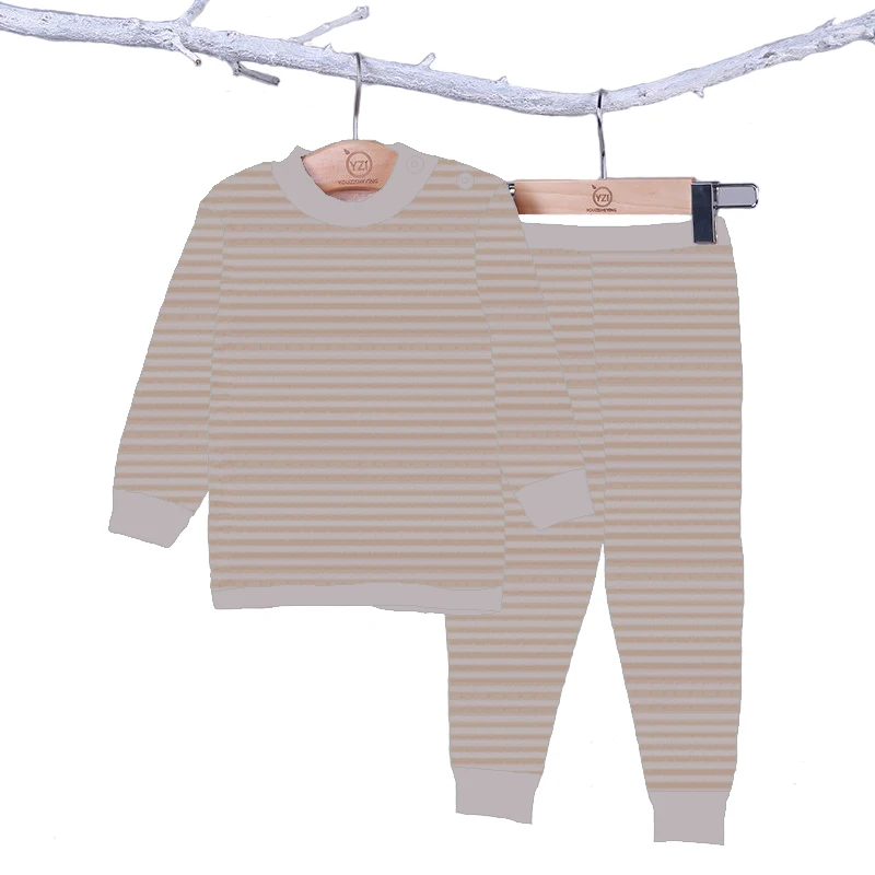 
new arrival eco-friendly single jersey fabric in 100% cotton fabric natural colored cotton knitted stripe for baby clothes 