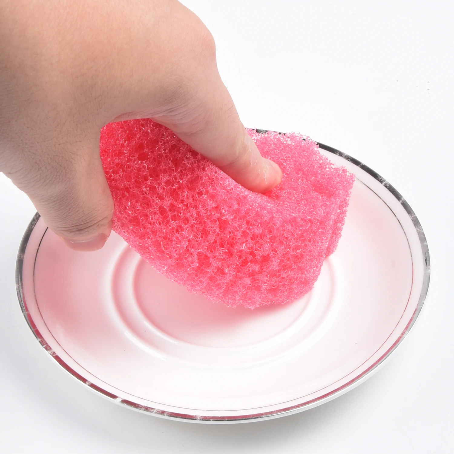 2024 New Second Generation Household cleaning Bee-Shaped Scrub temperature sensitive Sponge Premium PU Material for Kitchen