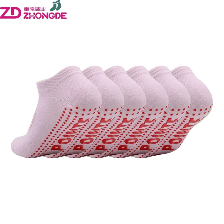 Custom logo cotton yoga sticky ankle pilates ballet socks with arch support breathable mesh non slip women socks