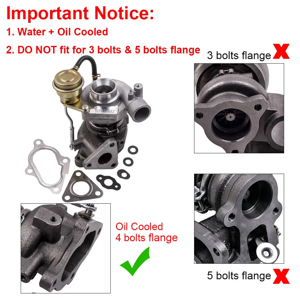 maXpeedingrods TF035 Turbo Charger For Mitsubishi Pajero Shogun Water Oil Cooled 49135-03130