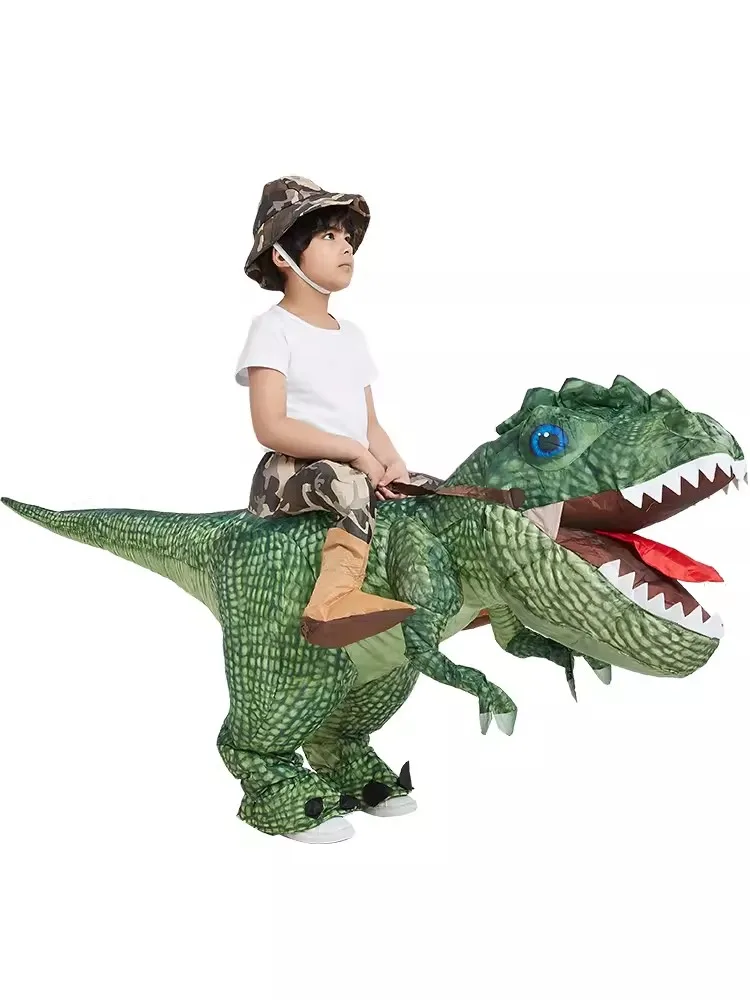 Flagnshow Manufacturers T Rex Dinosaur Costume Latex Body Inflation Suits Chub Dragon Inflatable Dinosaur Costume  For Kids