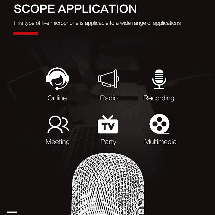 4.5*2.2Mm Microphone Beta 58 Microphone Wired Microphone Studio Stand Price