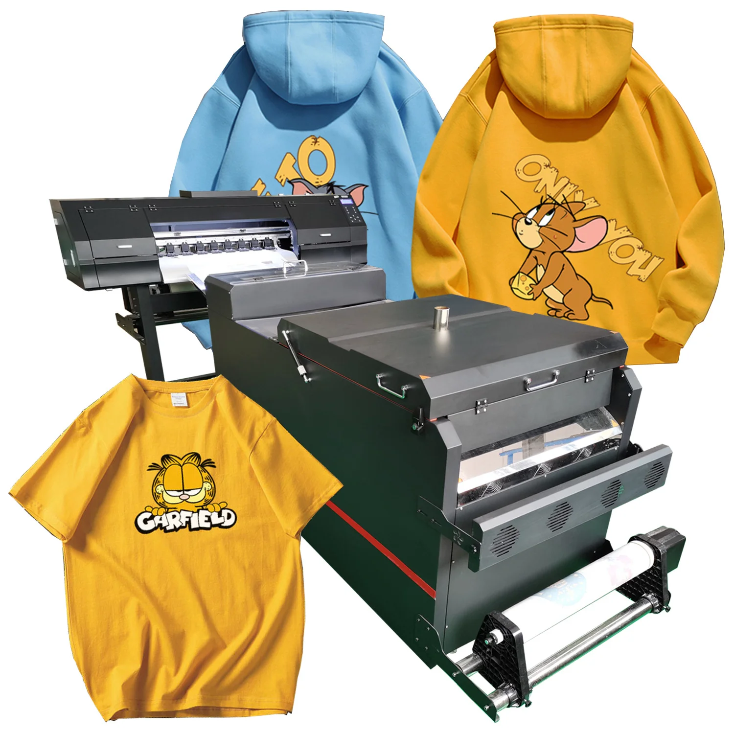 2024 Wholesale DTF Printer 60cm 4 Head DTF T-Shirt Printer Digital Dtf Printer I3200 With Powder Shaker