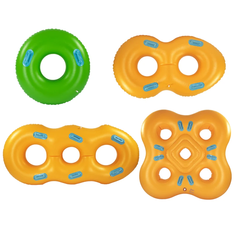 Round Platform Inflatable Island Rafts 4 Person Water Park Tube for Swimming Pool