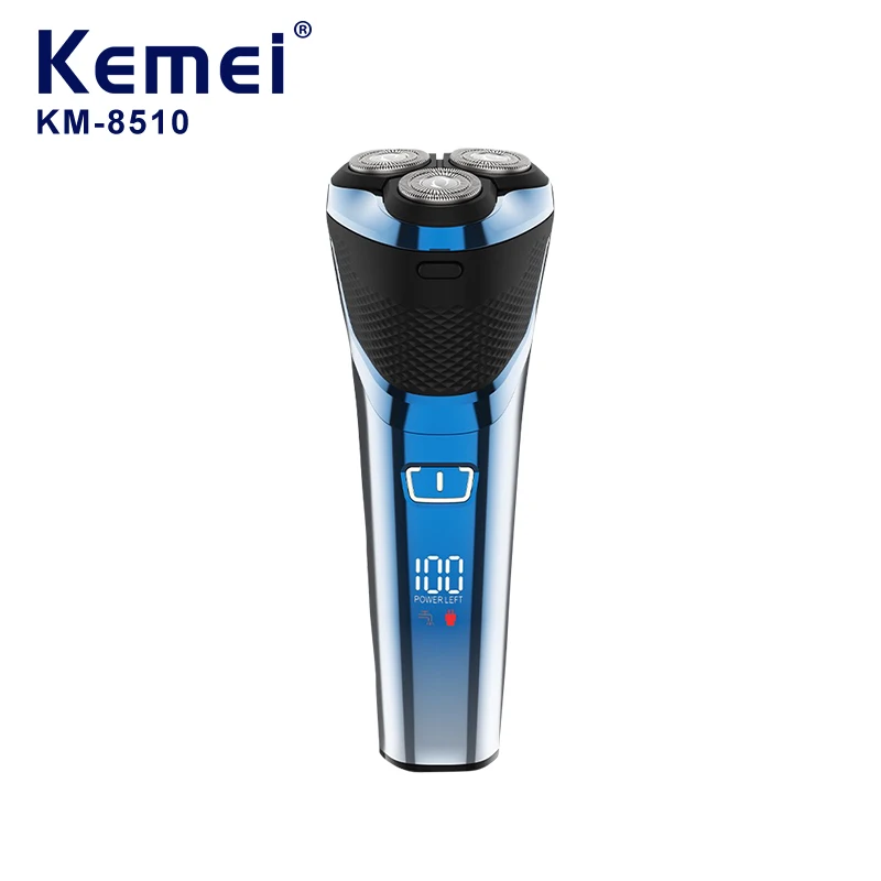 KEMEI IPX7 Waterproof USB Rechargeable Electronic Shaving Machine km-8510 Beard Trimmer Electric Shaver For Men