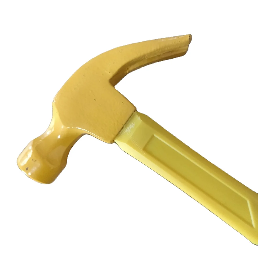 Professional 16oz carbon steel hand tool fiberglass handle claw hammer for repairing