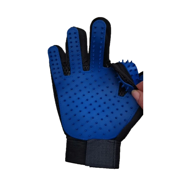 
New design double brush glove pet grooming pet grooming glove 2in1 pet deshedding glove 