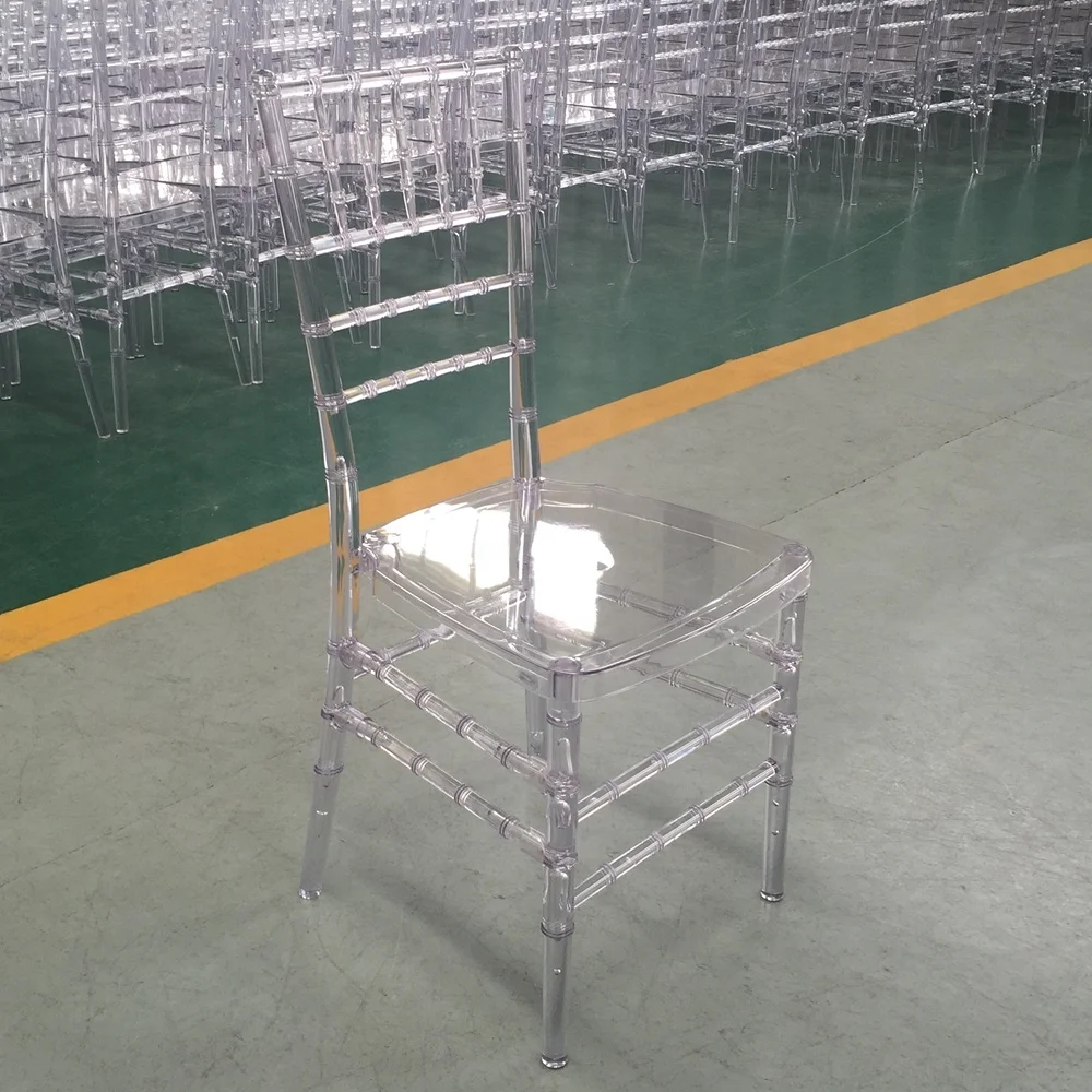 Wholesale Outdoor Transparent Wedding Banquet Event Resin Clear Tiffany Chair Crystal Chiavari Chair