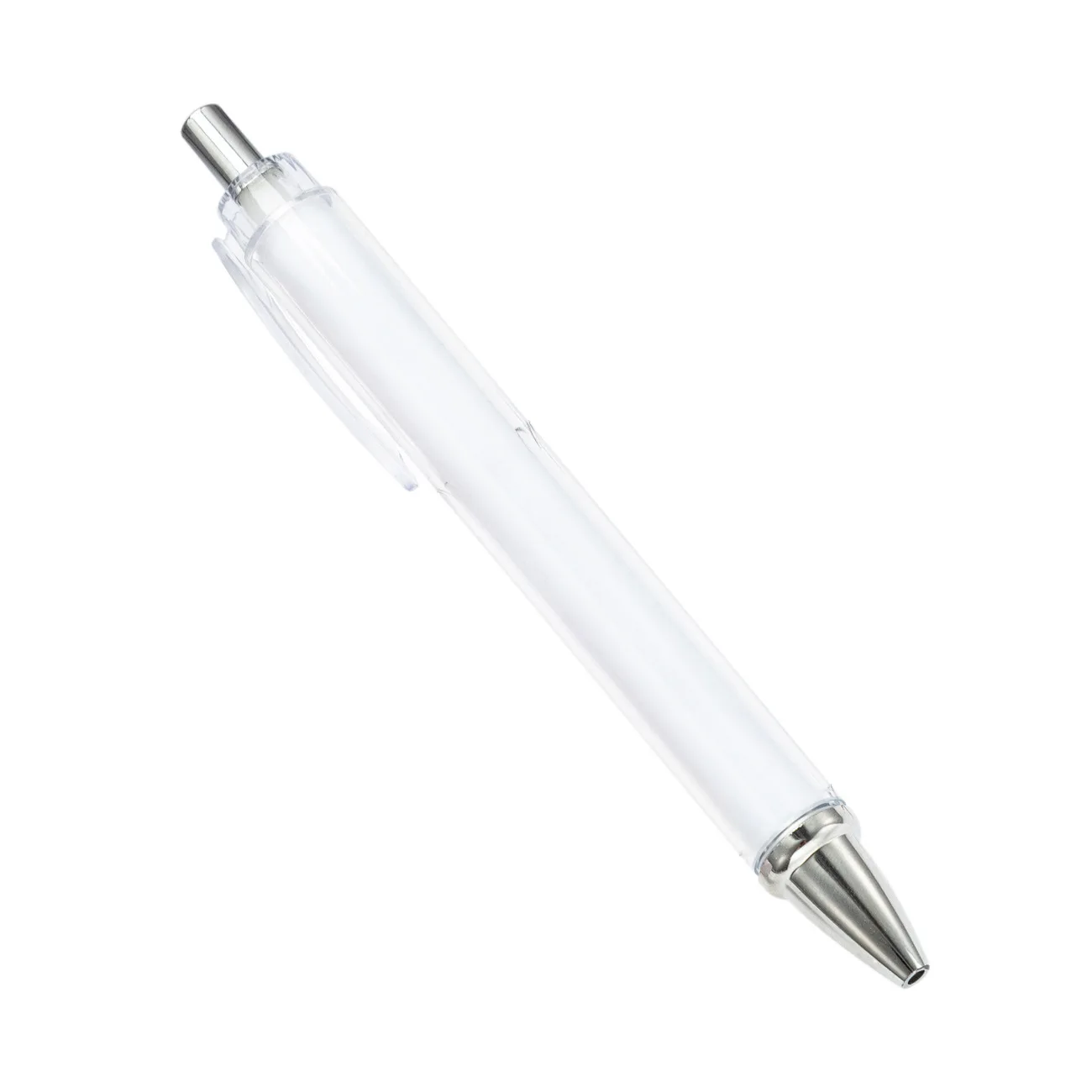 Promotional plastic pen with customized printed paper inside removable