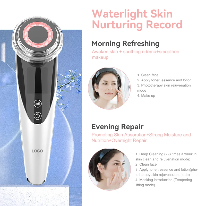 Face Lift Skin Tightening Machine Home Use Portable Remove Wrinkles Beauty Instrument Ion Cleansing Beauty Device