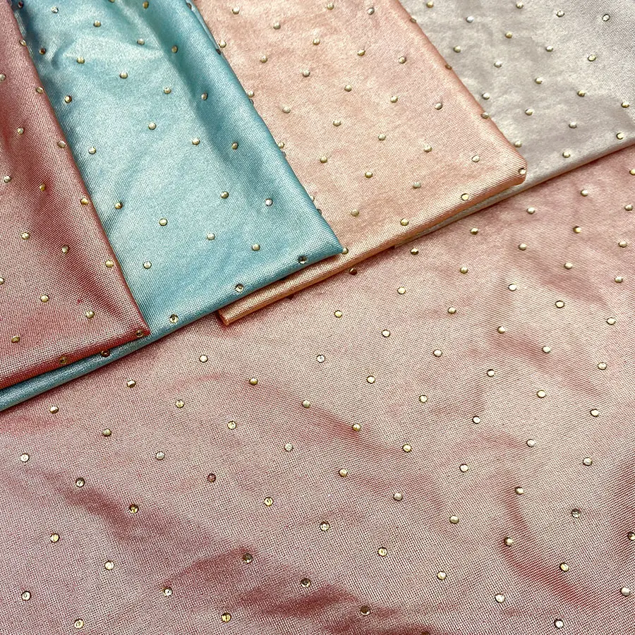 Export africa yemen dubai suit dress soft Hot diamond full foil print bronze 100 polyester FDY fabric