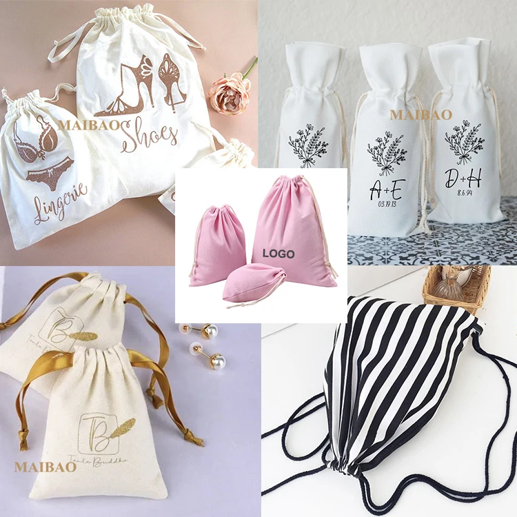 Design logo white pink reusable clothing gift canvas bags for women customizable cotton canvas tote plain canvas shopping bag