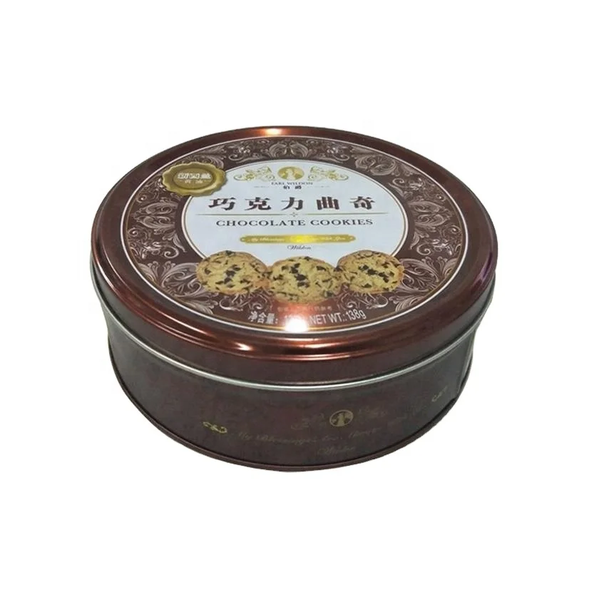 Round  chocolate /biscuits /candy packaging can supplier