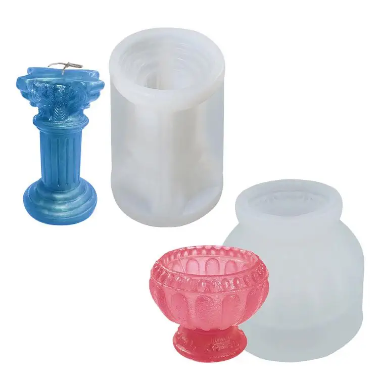 
Roman Column Silicone Scented Candle Mold Candle Making Supplies silicone mold style Silicone Panel Mold 