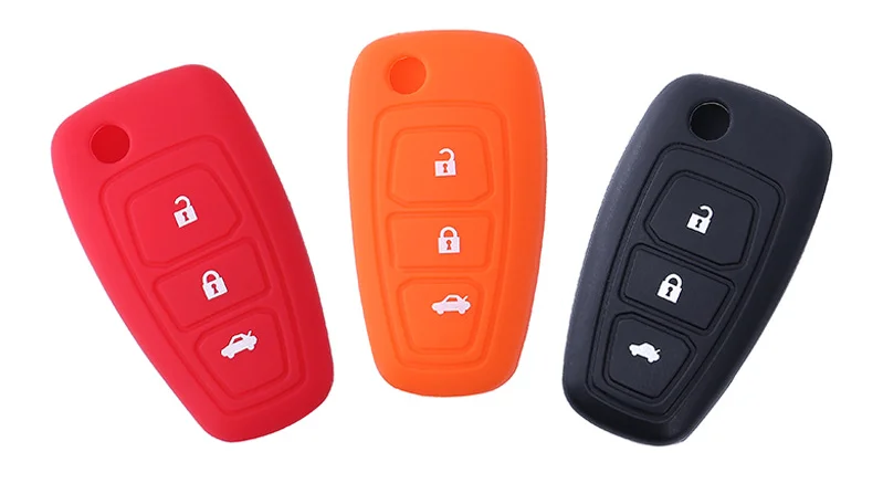 Wholesale Colorful Custom Skin friendly Soft Silicone Car key case for vehicle remote key durable protector cover