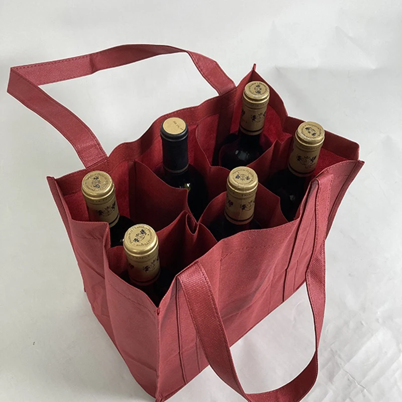 Non Woven Red Wine Bags Bottle Bag Eco Friend Durable Promotion Gift Non Woven Red Wine 4 Bottle Bags With Handles