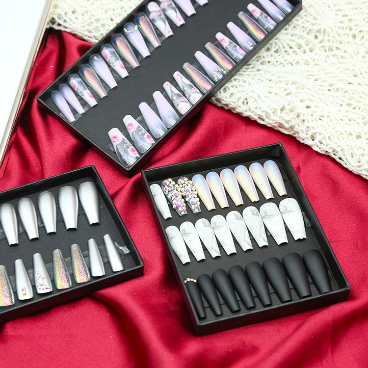 Tstory 2022 Press On Nail Packaging Box for Artificial Nails With Logo Nails Press Designs