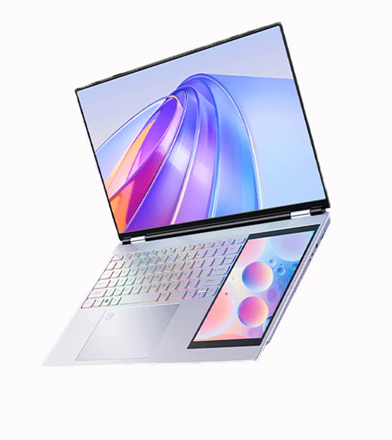 Low price hot sale personal and home dual-screen laptop 15.6-inch + 7-inch business office learning education gaming laptop