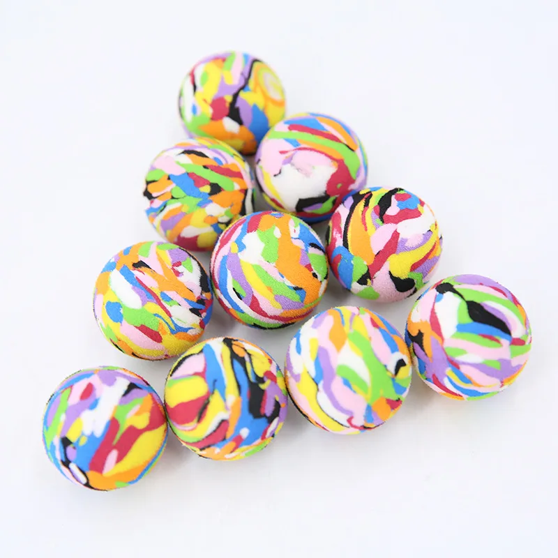 Eco-friendly high elastic mixed color eva foam ball interactive toy Golf color eva indoor ball beginner practice training ball