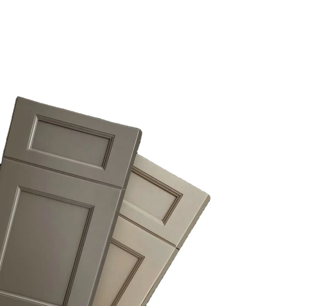 Customized Size White PVC Melamine Laminate Cabinet Door Shaker Kitchen Doors Kitchen Doors
